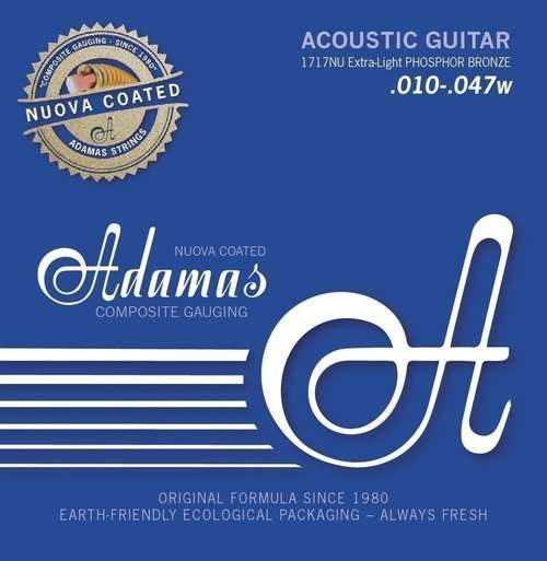 Adamas Akustik-Gitarren Saiten Nuova Phosphor Bronze beschichtet Extra Light .010-.047