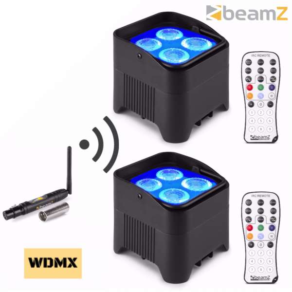 BeamZ BBP94W Akku Uplighting Set "Wireless Start"