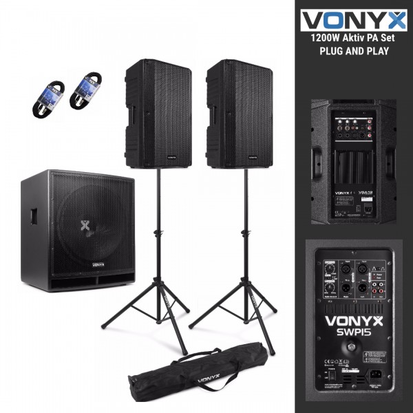 Vonyx 1512 Pro aktiv Entertainer PA Set