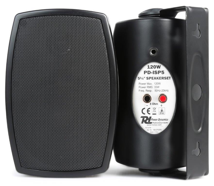Power Dynamics PD ISP5B 5" Installations-Lautsprecher Set 120W SW