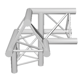 ExpoTruss X3K-30 Alu 3-Punkt 3-Weg Ecke 90Grad Spitze oben links