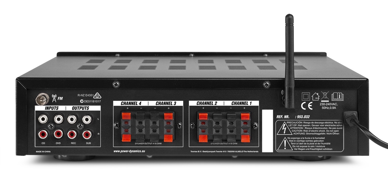 Power Dynamics PV240BT 4 KanalVerstärker mit USB SD