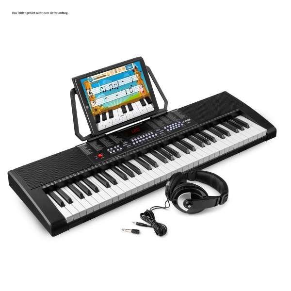 MAX KB4 61-Tasten-Keyboard mit Trainigsfunktion und Kopfhörer